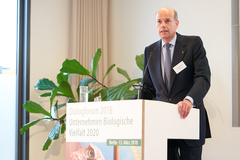 Dr. Hans-Dietrich Reckhaus auf dem Dialogforum 2018 "Unternehmen Biologische Vielfalt 2020" am 13.03.2018